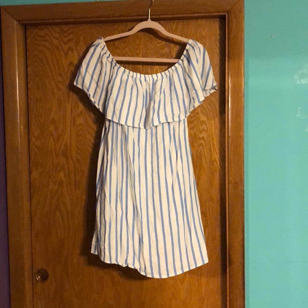 Stripped off the shoulder dress